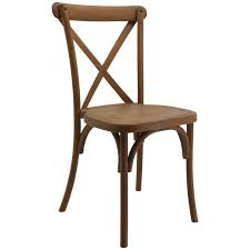 Cross back Chair - Resin Oakwood
